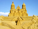 sculpture de sable : Andes church