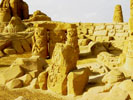 sculpture de sable : autour du Dieu Jaguar
